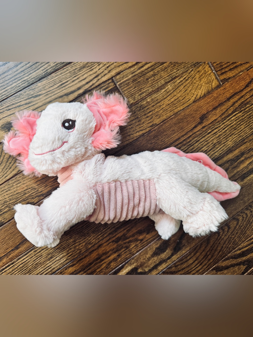 Plush Pink Axolotl Stuffed Animal Toy - Soft Cuddly Plush